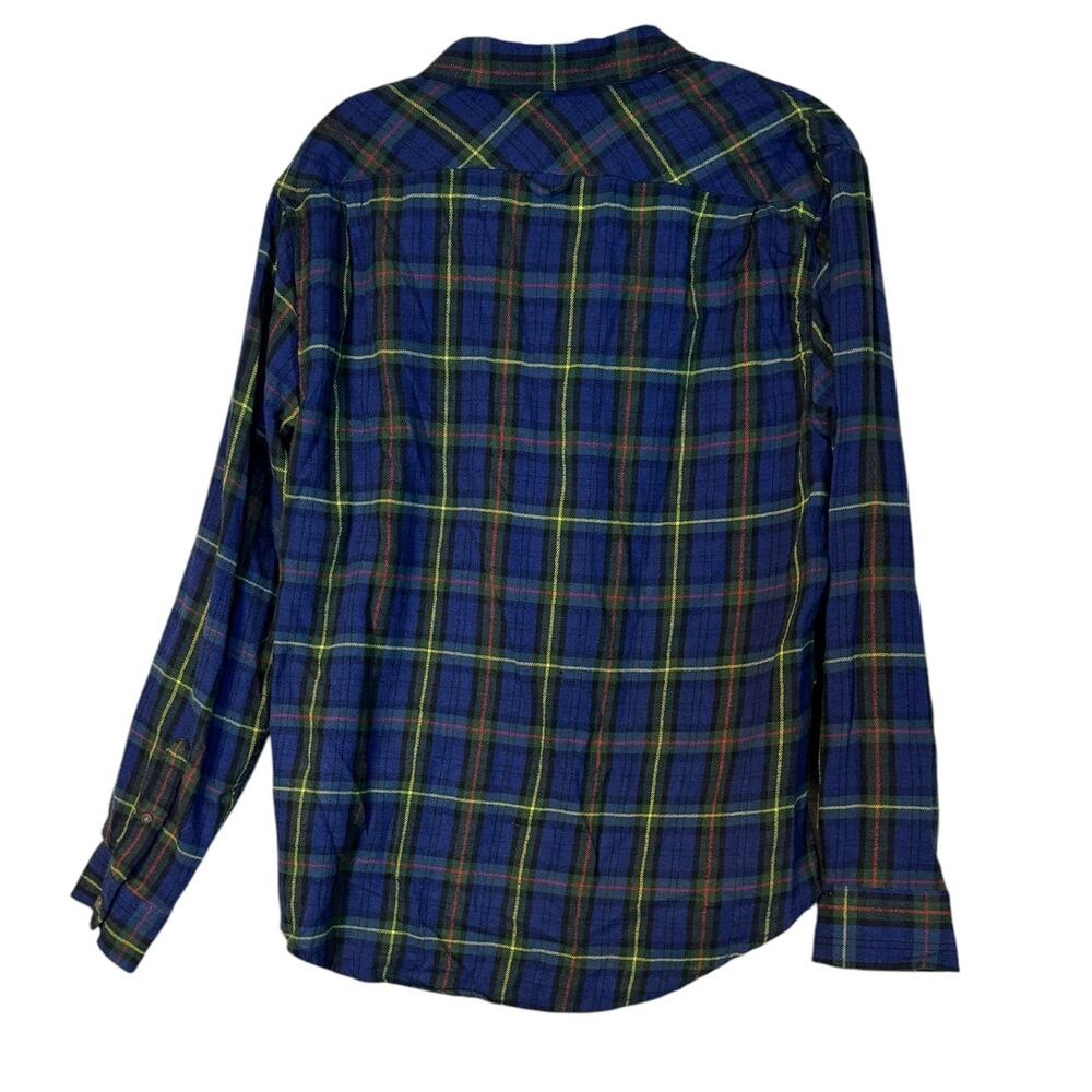 Jachs New York Men's Recycled Flannel Blue/Green Shirt Large Gorpcore Classic - Picture 2 of 12